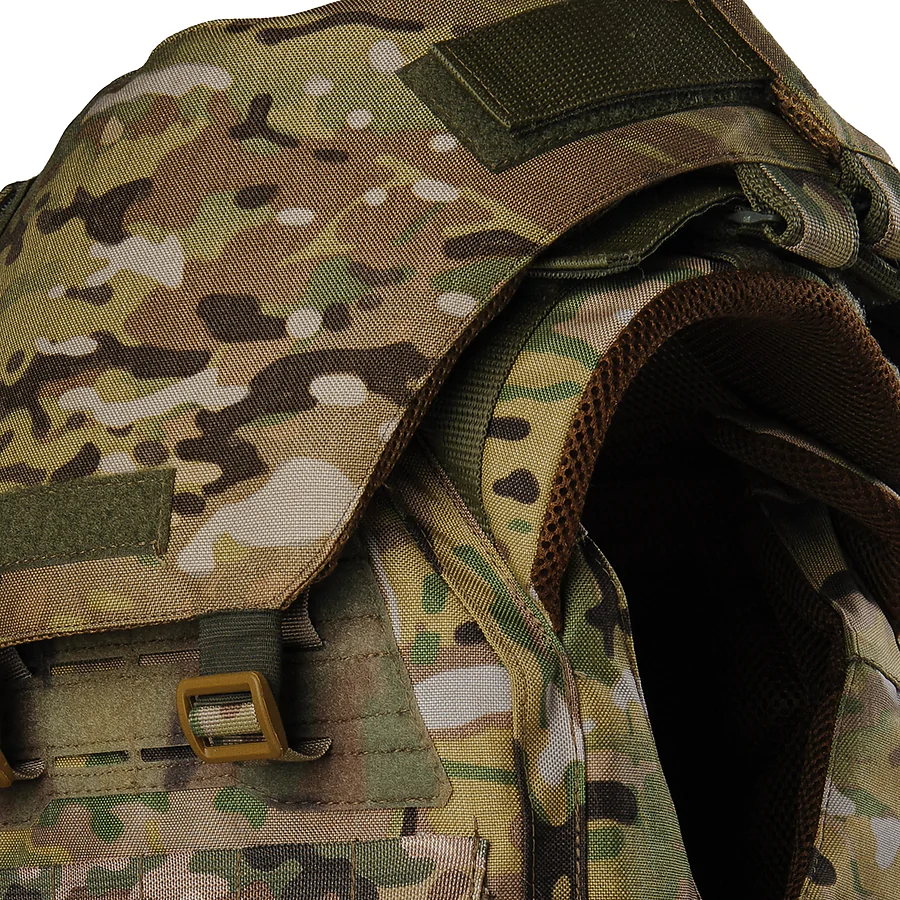 Плитоноска женская Warmor gen.3 FL MAX (for Ladies). С максимальным набором подсумков и защитой шеи 1 класс ДСТУ. Мультикам.