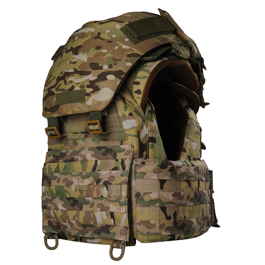 Плитоноска женская Warmor gen.3 FL MAX (for Ladies). С максимальным набором подсумков и защитой шеи 1 класс ДСТУ. Мультикам.