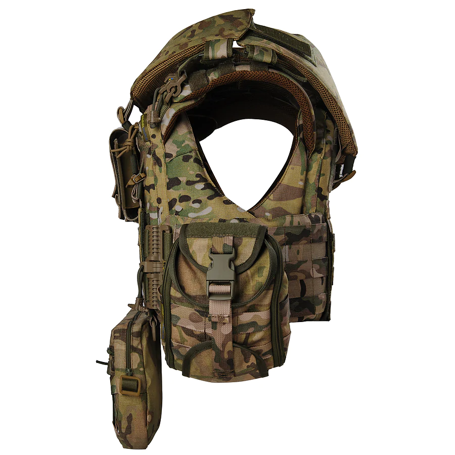 Плитоноска женская Warmor gen.3 FL MAX (for Ladies). С максимальным набором подсумков и защитой шеи 1 класс ДСТУ. Мультикам.