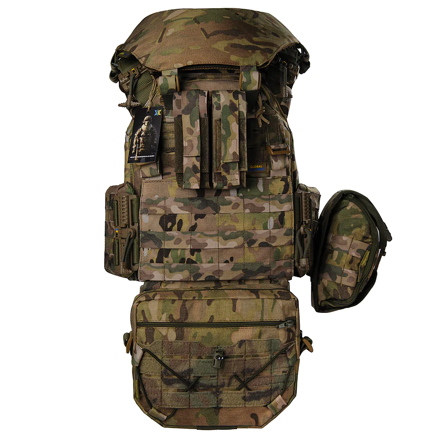 Плитоноска женская Warmor gen.3 FL MAX (for Ladies). С максимальным набором подсумков и защитой шеи 1 класс ДСТУ. Мультикам.