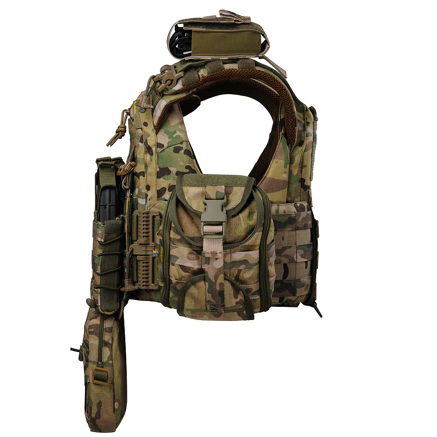 Плитоноска женская Warmor gen.3 FL MAX (for Ladies). С максимальным набором подсумков, быстрым боковым и верхним сбросом (без плит). Мультикам.