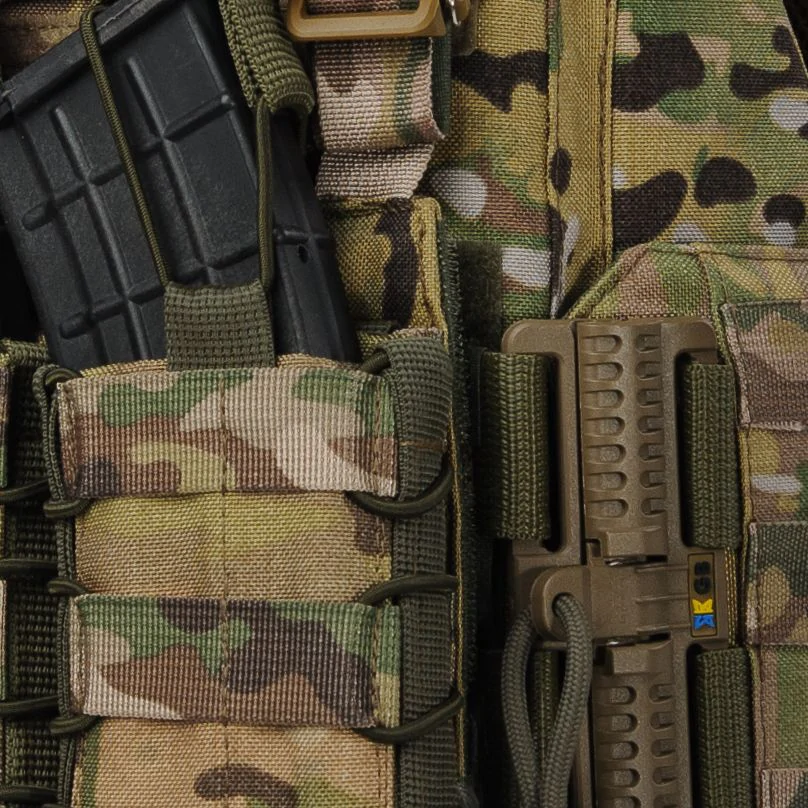 Плитоноска женская Warmor gen.3 FL (for Ladies). С подсумками под магазины АК и быстрым боковым и верхним сбросом (без плит). Мультикам.