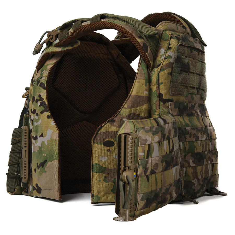 Плитоноска женская Warmor gen.3 FL (for Ladies). С подсумками под магазины АК и быстрым боковым и верхним сбросом (без плит). Мультикам.