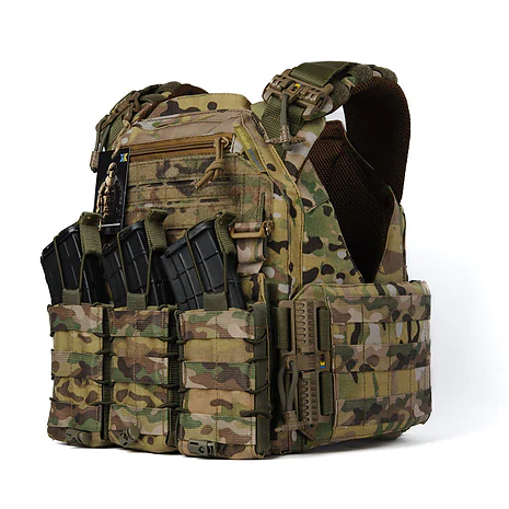 Плитоноска женская Warmor gen.3 FL (for Ladies). С подсумками под магазины АК и быстрым боковым и верхним сбросом (без плит). Мультикам.
