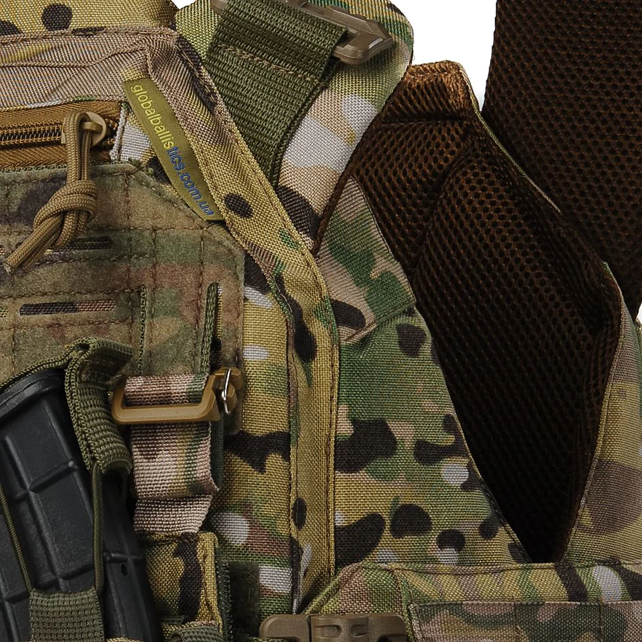 Плитоноска женская Warmor gen.3 FL (for Ladies). С подсумками под магазины АК и быстрым боковым и верхним сбросом (без плит). Мультикам.