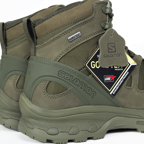 Ботинки летние демисезон Salomon Quest 4D GTX Forces 2. Олива.