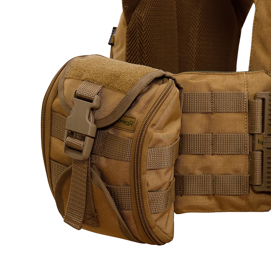 Плитоноска Warmor gen.3 Pro Max XL Койот. Система быстрого сброса. 7 подсумок. (Большого размера)