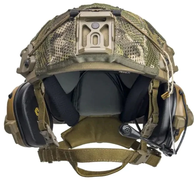 Комплект тактический бронешлем Sestan-Busch Helmet BK-ACH-HC с активными наушниками Earmor M32 (X). КОЙОТ. (S-XL)