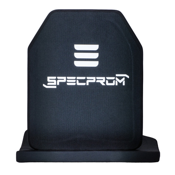 Керамічна бронеплита SPECPROM 6-го класу. Вага 2.8 кг. Розмір 25 на 30 см. Чорна.