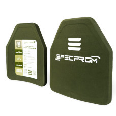 Керамічні бронепластини SPECPROM 6-го класу. Вага 2,8 кг. Розмір 25 на 30 см. Олива. Комплект - 2 шт.