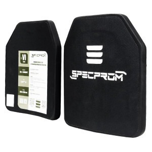 Керамические бронеплиты SPECPROM Sic+PE 6-го класса . Вес 2.3 кг. Размер 25 на 30 см. Комплект- 2 шт