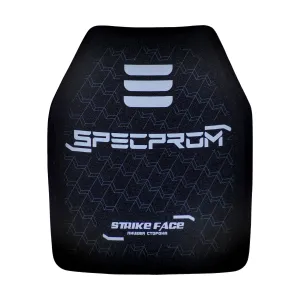 Полимерная бронеплита SPECPROM 3-го класса. Вес 1,4 кг. Размер 25 на 30 см. Черная