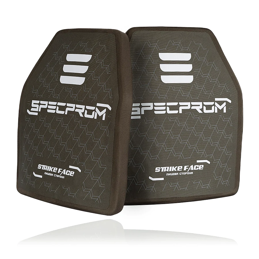 Керамическая бронеплита SPECPROM S-Line 5-го класса. Вес 2.49 кг. Размер 25 на 30 см. Олива