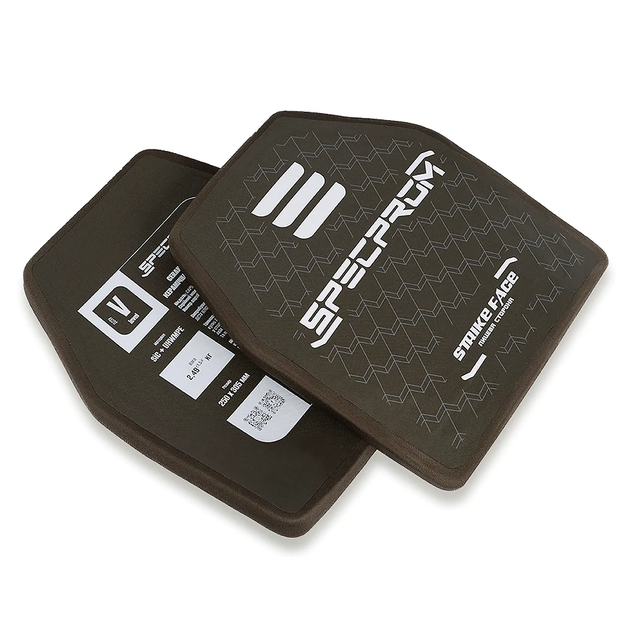 Керамическая бронеплита SPECPROM S-Line 5-го класса. Вес 2.49 кг. Размер 25 на 30 см. Олива