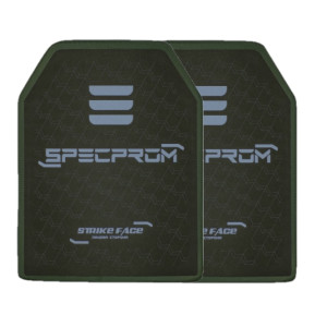 Комплект керамічних бронеплит SPECPROM 5-го класу. Вага 2.49 кг. Розмір 25 на 30 см. Олива. 2 шт.