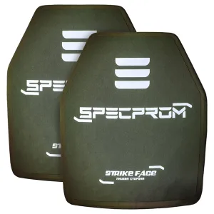 Комплект керамических бронеплит SPECPROM CAP5-XL-B 5-го класса. Вес 3.38 кг. Размер 27.5 на 33 см. Олива. 2 шт.