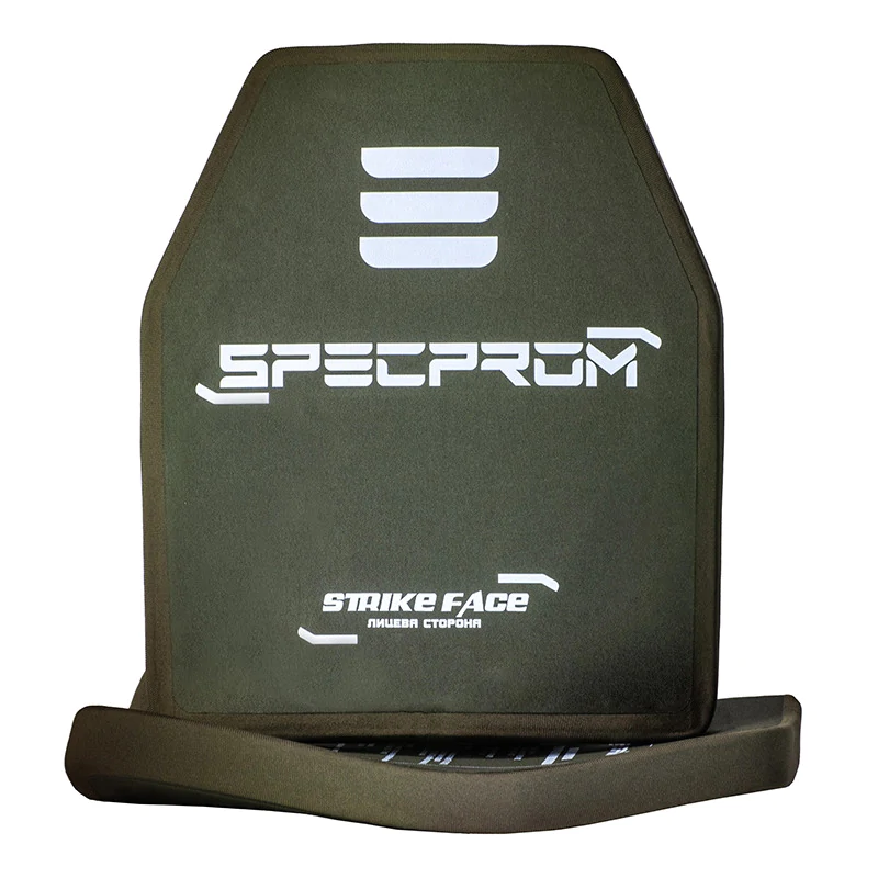 Комплект керамических бронеплит SPECPROM 5-го класса. Вес 2.49 кг. Размер 25 на 30 см. Олива. 2 шт.