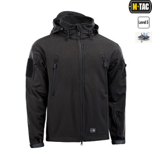 Куртка M-Tac Soft Shell с подстежкой Black. Черная