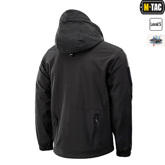 Куртка M-Tac Soft Shell с подстежкой Black. Черная