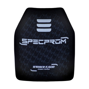 Полимерная бронеплита SPECPROM S-Line 3-го класса. Вес 1,58 кг. Размер 26 на 33 см. Черная