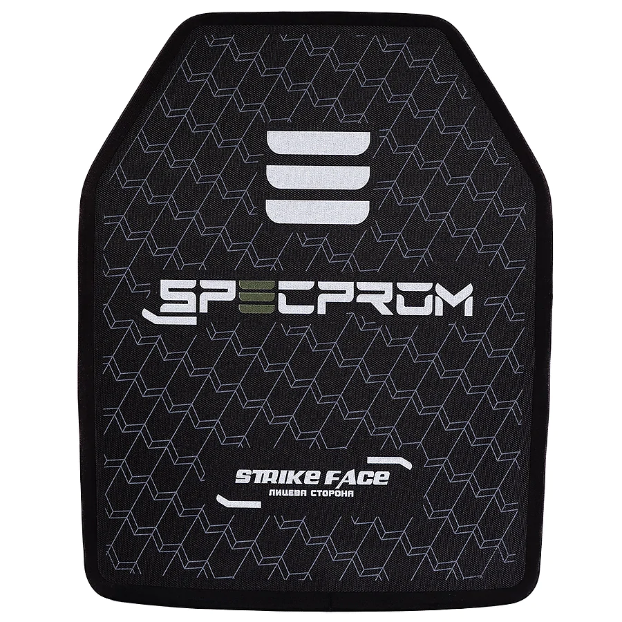 Поліетиленова бронеплита SPECPROM S-Line 3-го класу. Вага 1,58 кг. Розмір 26 на 33 см. Чорна.