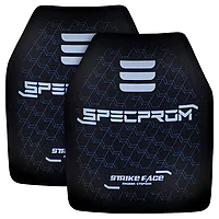 Комплект поліетиленових бронеплит SPECPROM 3-го класу. Вага 1,58 кг. Розмір 26 на 33 см. Чорна. 2 шт.
