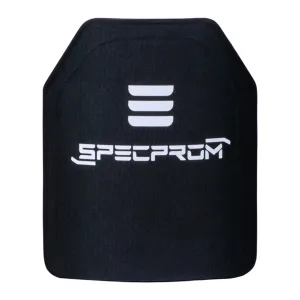 Полимерная бронеплита SPECPROM 3-го класса. Вес 1,7 кг. Размер 25 на 30 см. Черная