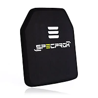 Керамічна бронеплита Sic+PE 4-го класу SPECPROM. Вага 2,0 кг. Розмір 25 на 30 см. Чорна