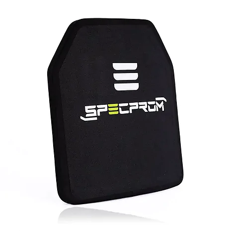 Керамическая бронеплита Sic+PE 4-го класса SPECPROM. Вес 2.0 кг. Размер 25 на 30 см. Черная