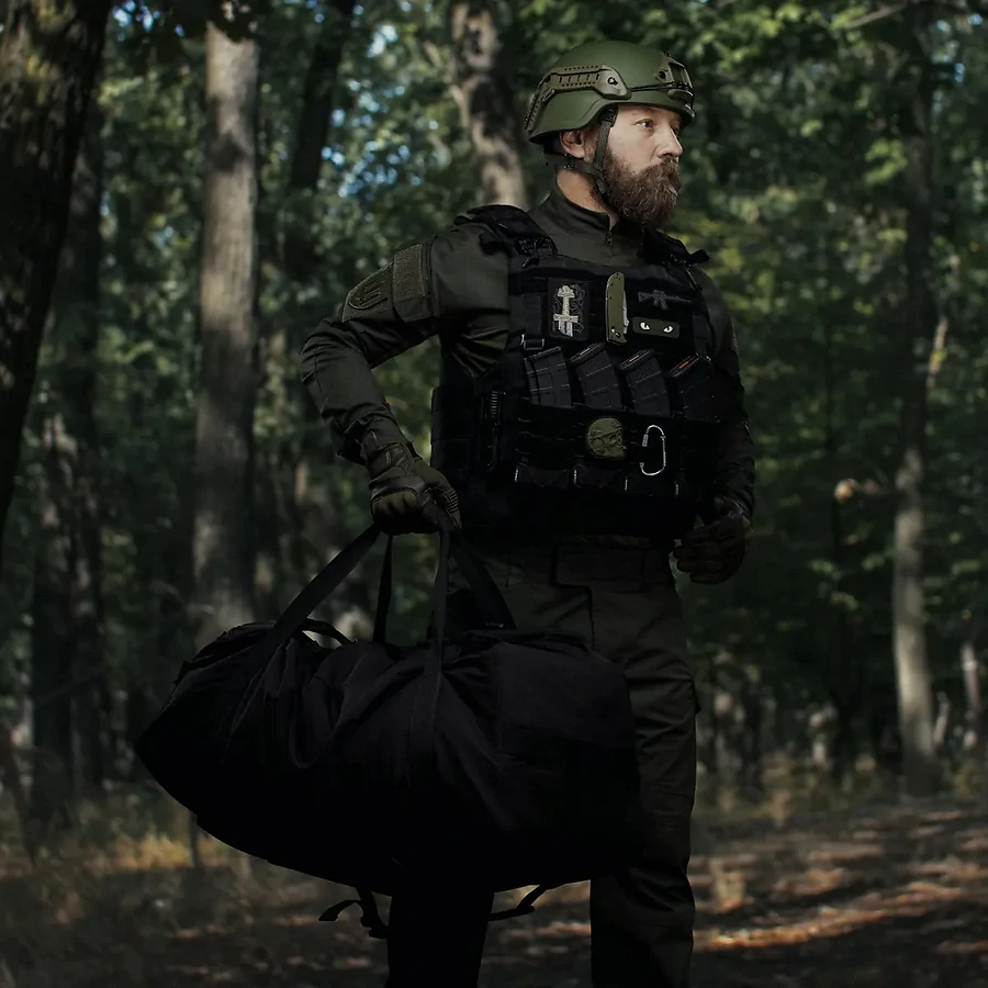 Тактическая сумка-баул Specprom Giant на 100л. Cordura 500D. Черный