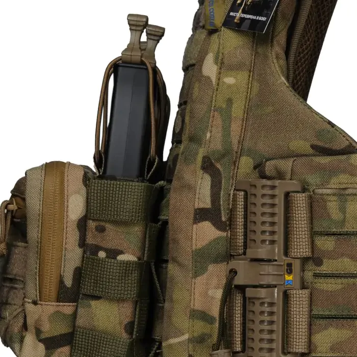 Плитоноска Warmor Gen.6. Мультикам. Органайзер комбинирований под 3 магазина