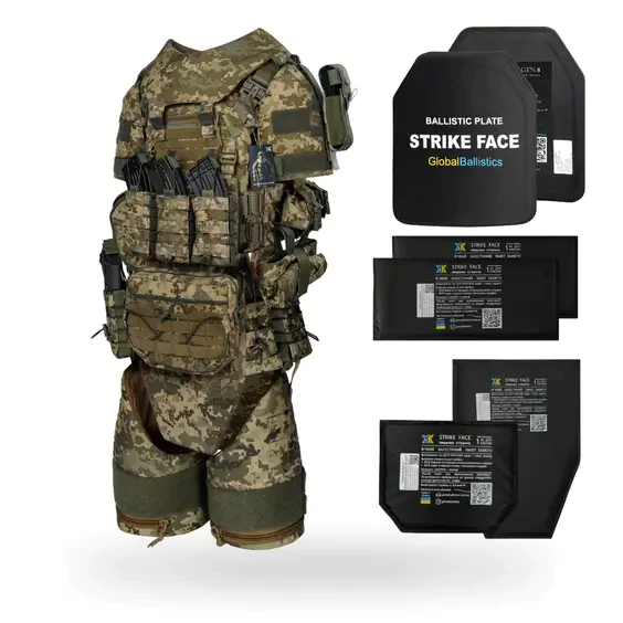 Бронежилет 6 класса Warmor Gen.3 FullSet SPECPROM. Баллистические пакеты 2 класса. Пиксель (ММ14)