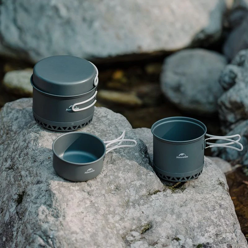 Набір посуду для кемпінгу 1,8 л алюмінієвий 2 од. Naturehike CNK2300CJ0002