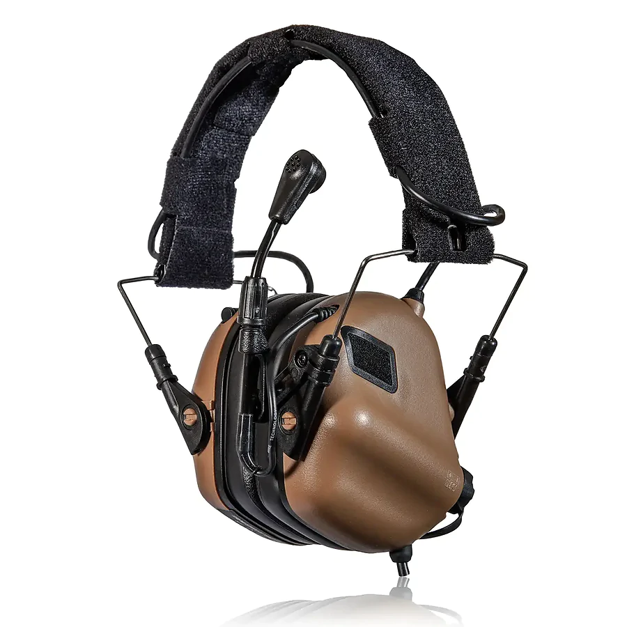 Активные тактические наушники с микрофоном Earmor M32 MOD3 Helmet Version. Койот