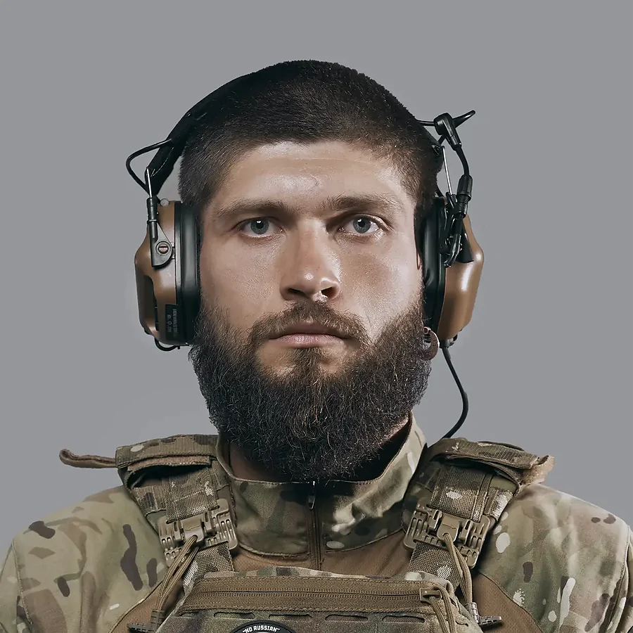 Активные тактические наушники с микрофоном Earmor M32 MOD3 Helmet Version. Койот