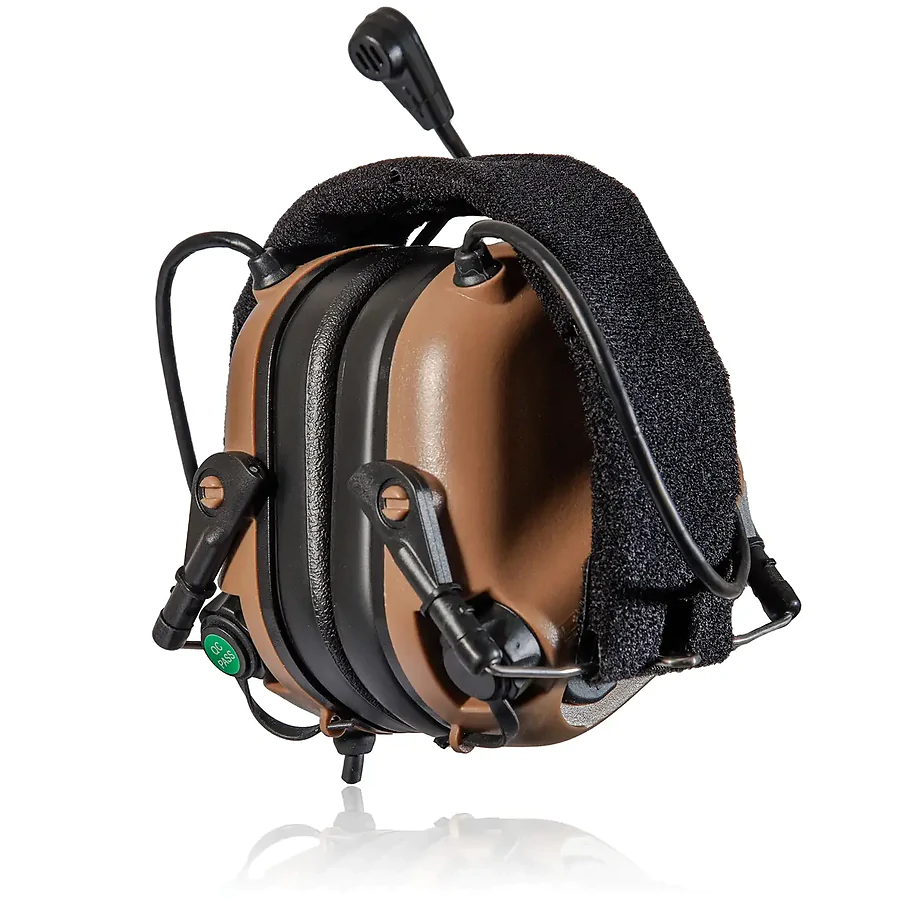 Активные тактические наушники с микрофоном Earmor M32 MOD3 Helmet Version. Койот