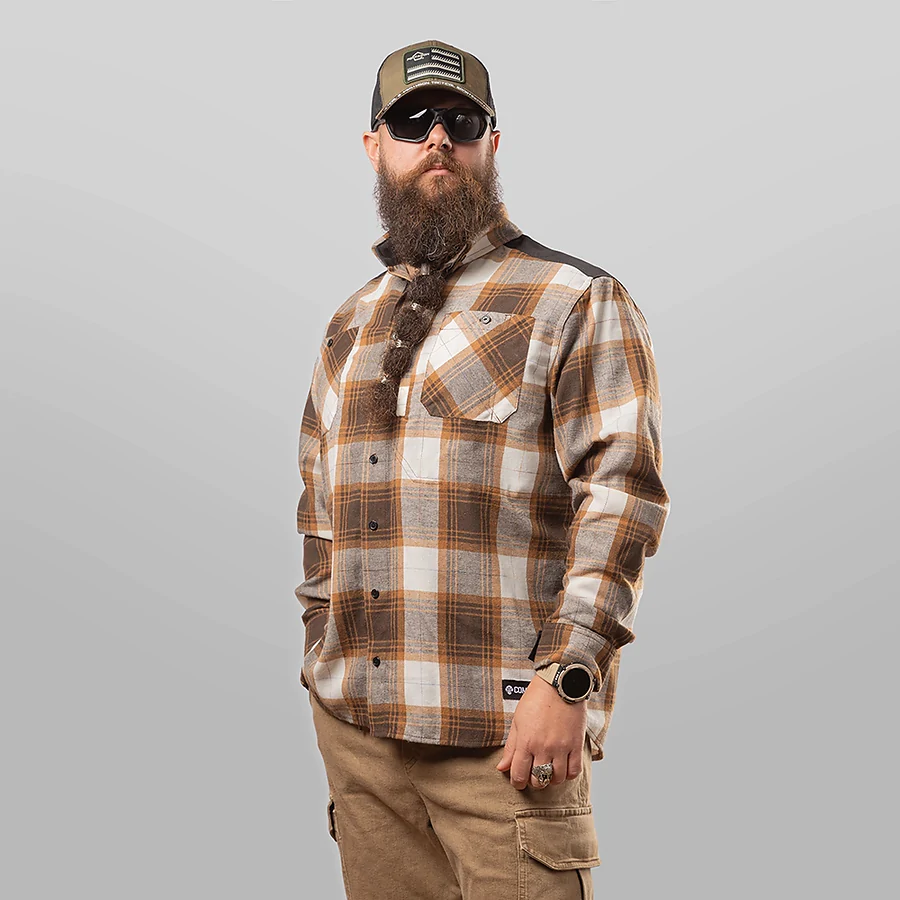 Рубашка в клетку Combatant Blackwater Field Shirt Core. Бежевый