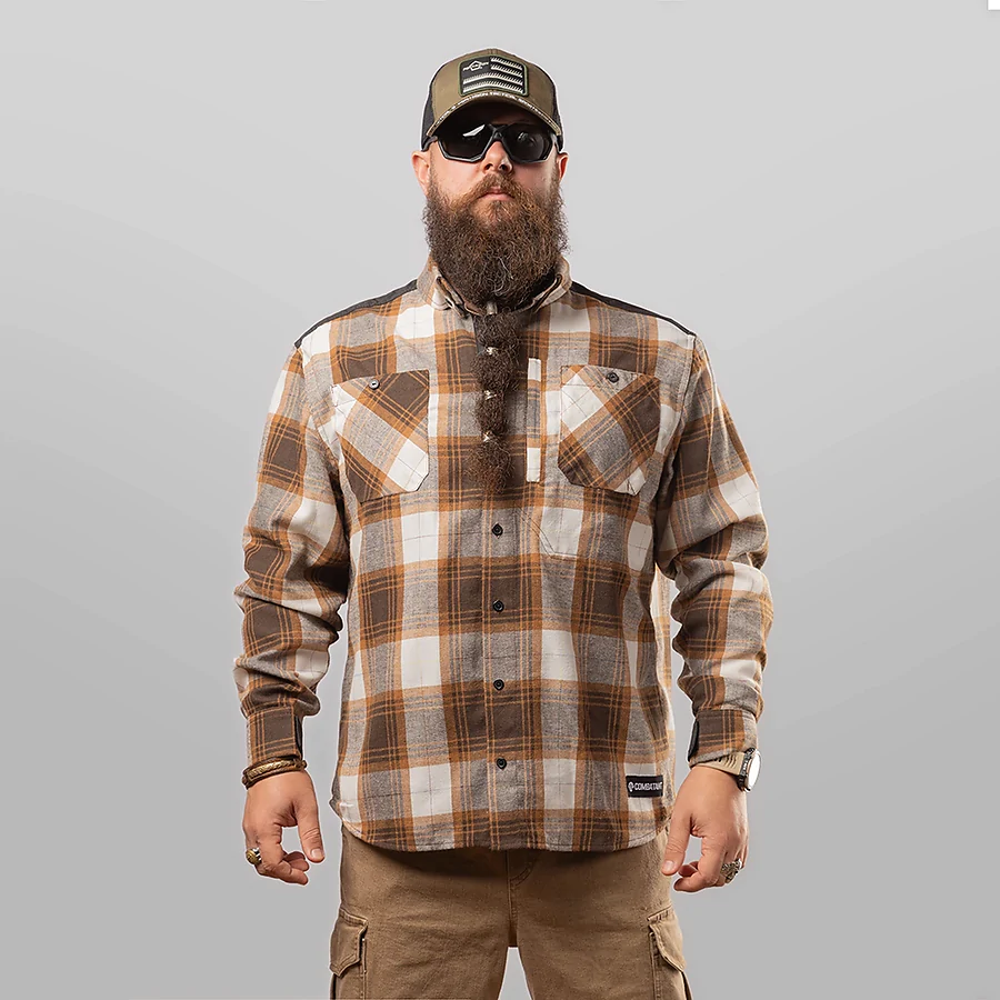 Рубашка в клетку Combatant Blackwater Field Shirt Core. Бежевый