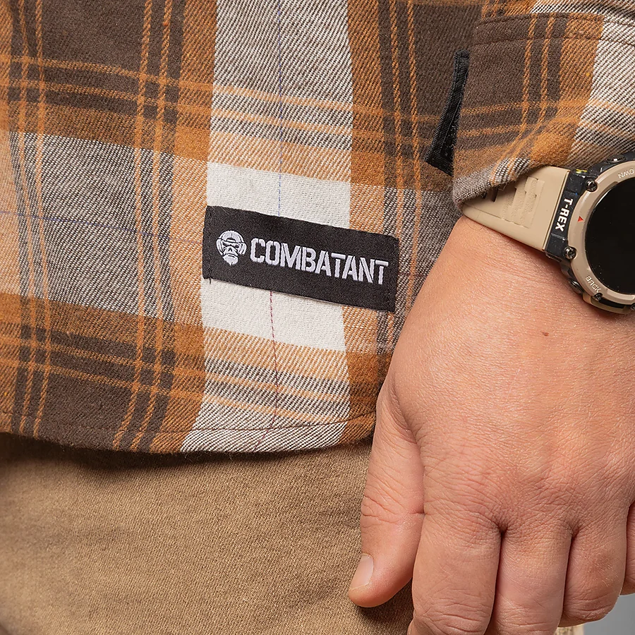 Рубашка в клетку Combatant Blackwater Field Shirt Core. Бежевый
