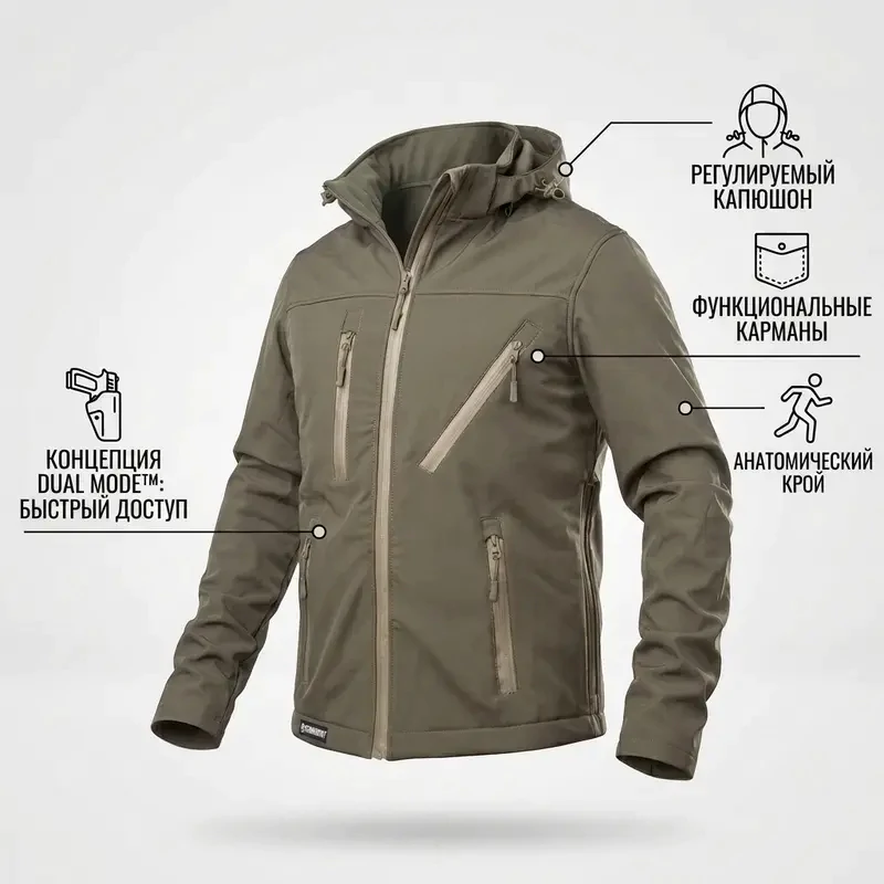 Куртка Softshell Combatant SHIFT CORE. Олива