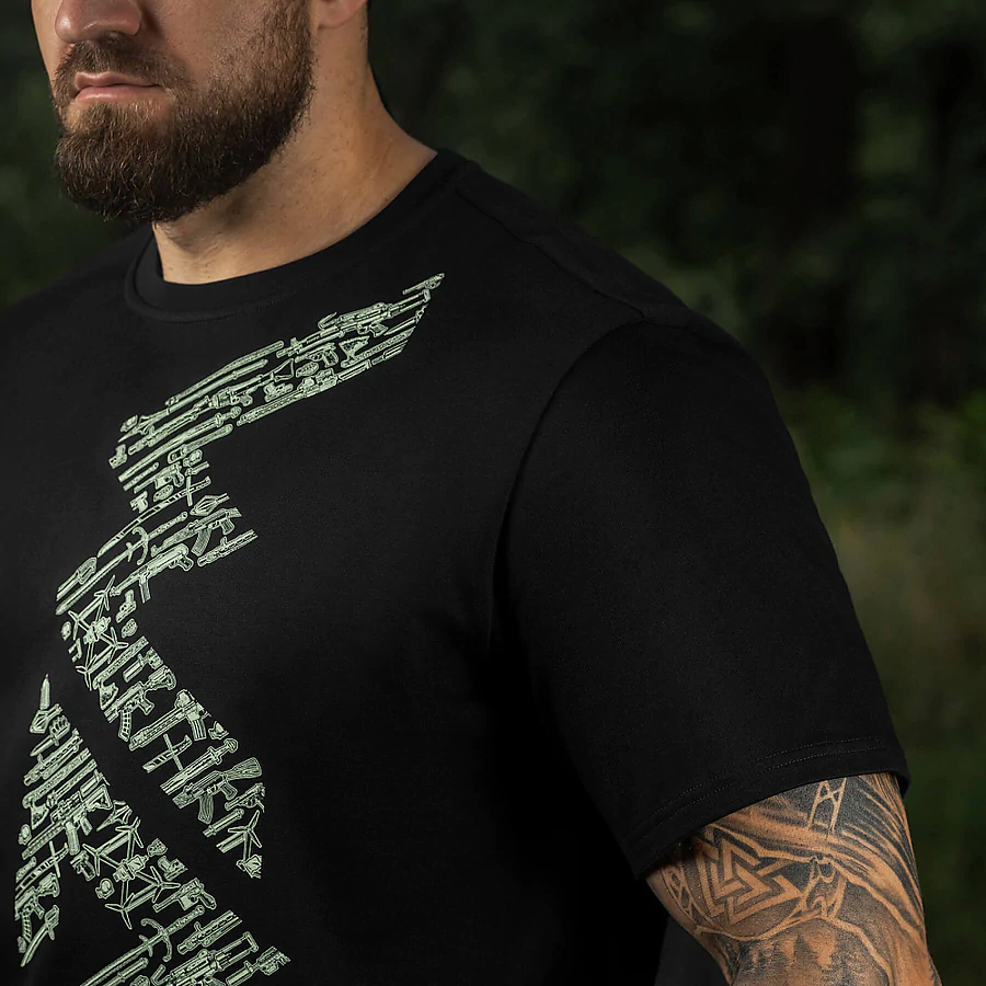 Футболка M-Tac WAR Cotton Hard Black/Mint. Чорний