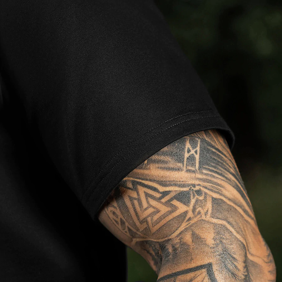 Футболка M-Tac WAR Cotton Hard Black/Mint. Чорний