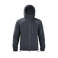 Кофта тактична флісова з капюшоном Han-Wild Grid Fleece. Чорний