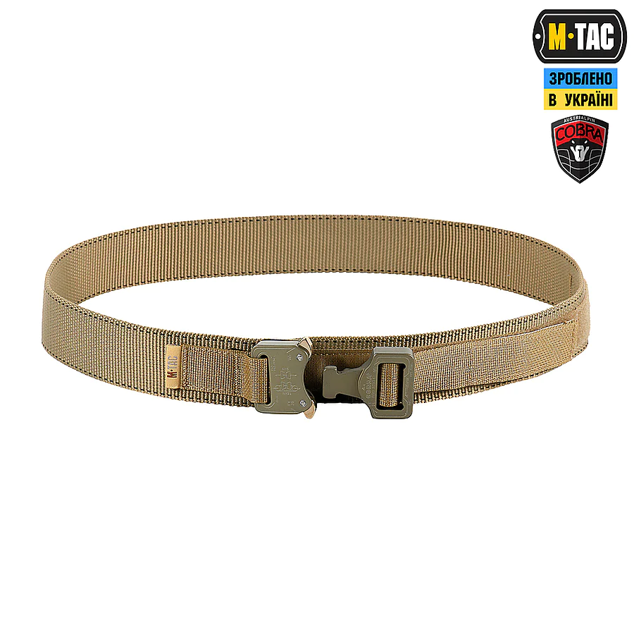 Тактичний ремінь Cobra Buckle Belt M-Tac 3XL. Койот