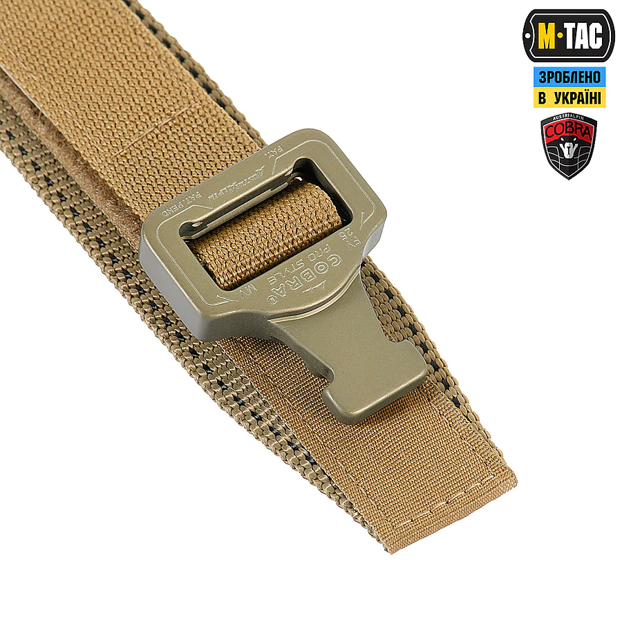 Тактичний ремінь Cobra Buckle Belt M-Tac 3XL. Койот