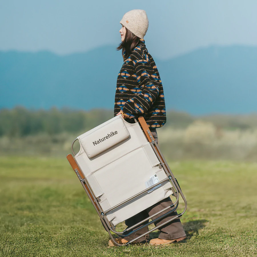 Кресло складное с регулируемым наклоном Naturehike CNK2550JJ012 углеродистая сталь. Черный