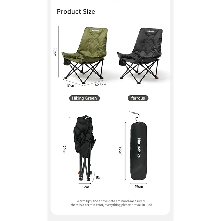 Стул складной Naturehike CNK2450JJ020. Черный