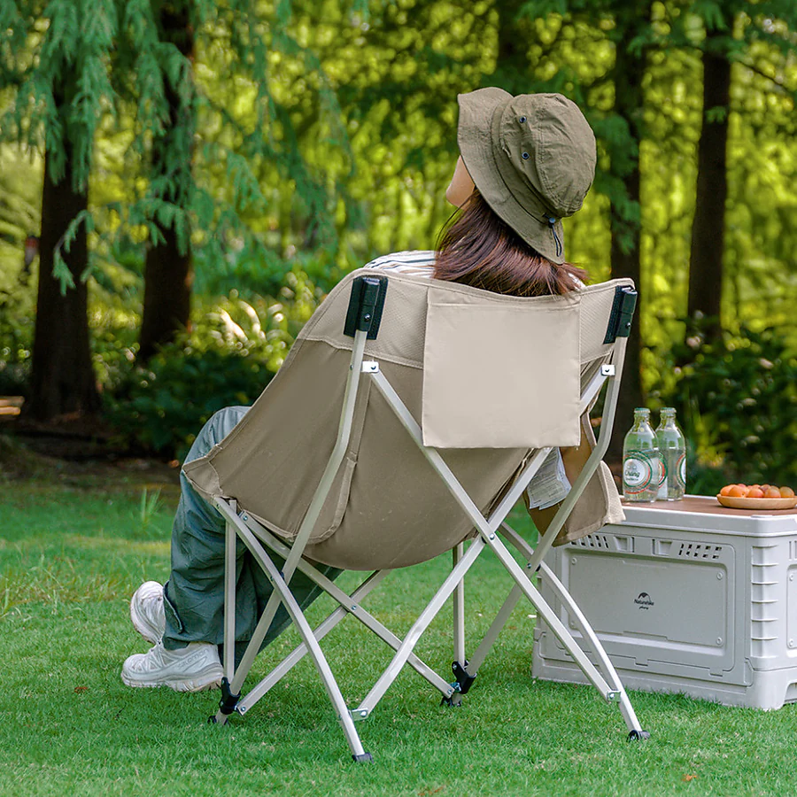 Стул складной Naturehike Stellaluna T04 CNK2550JJ022 углеродистая сталь. Койот