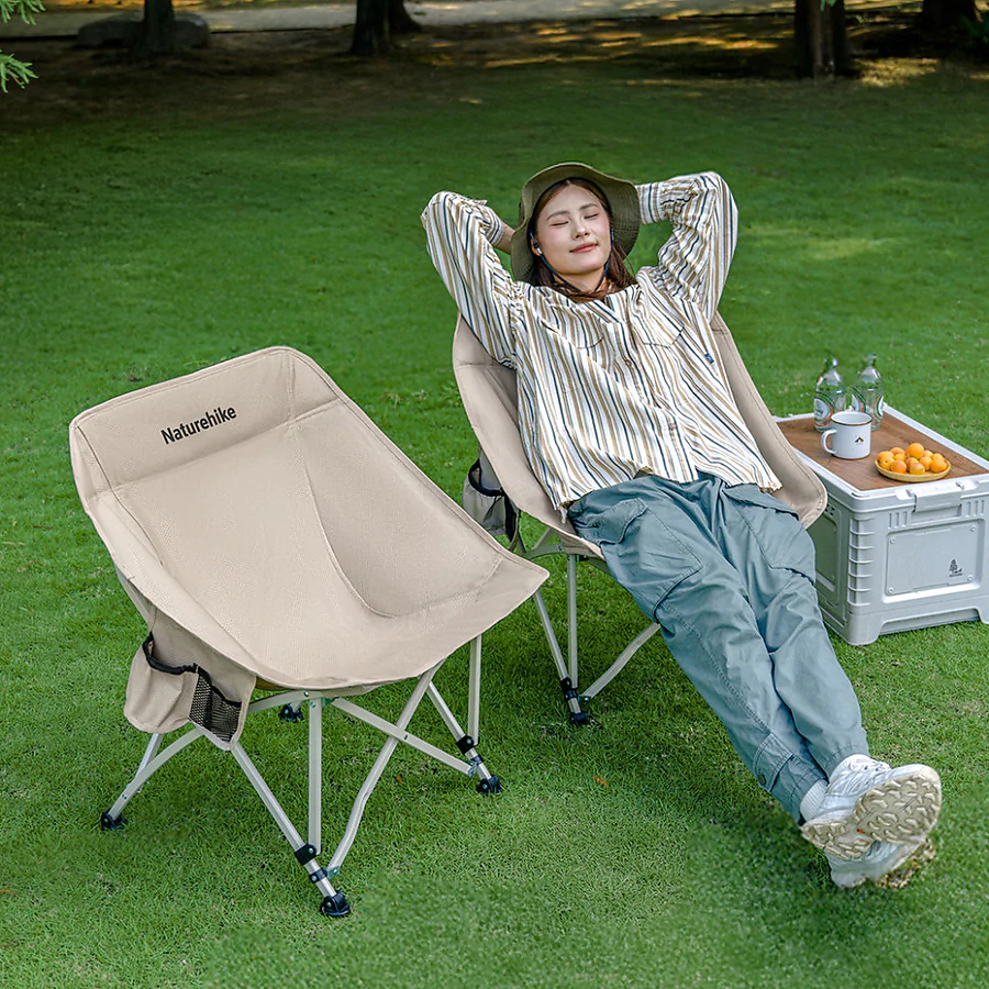 Стул складной Naturehike Stellaluna T04 CNK2550JJ022 углеродистая сталь. Койот