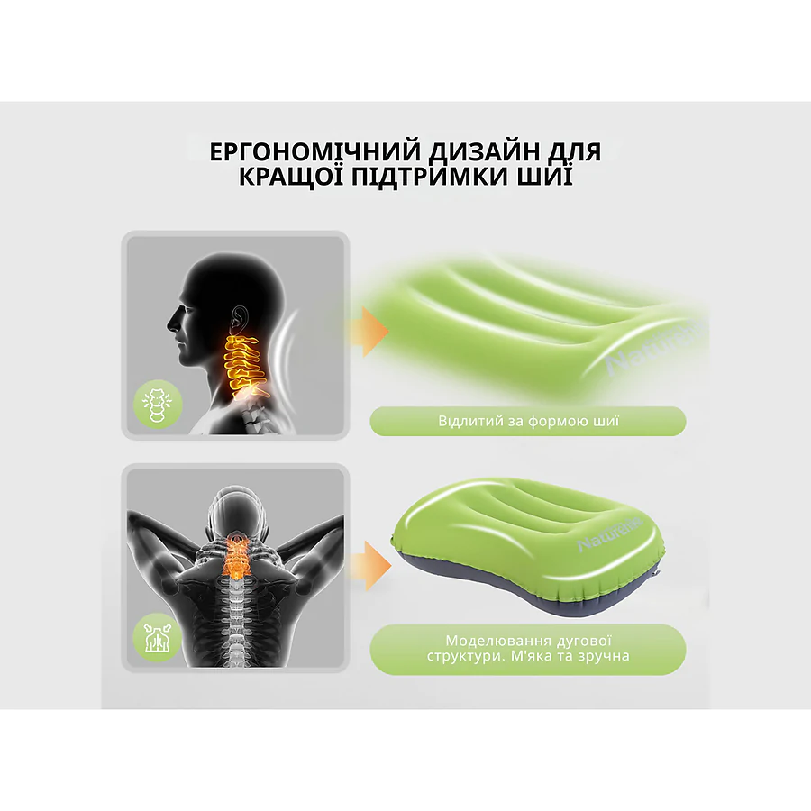 Подушка надувная Naturehike Ultralight TPU NH17T013-Z. Зеленый